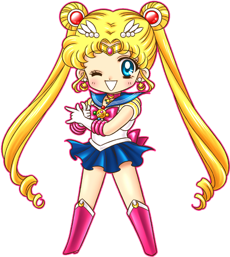 Sailor Moon Render By Bloomsama - Chibi Sailor Moon Png (600x600)