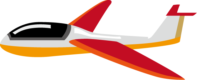 Glider Clipart - Glider Plane Clipart (631x256)