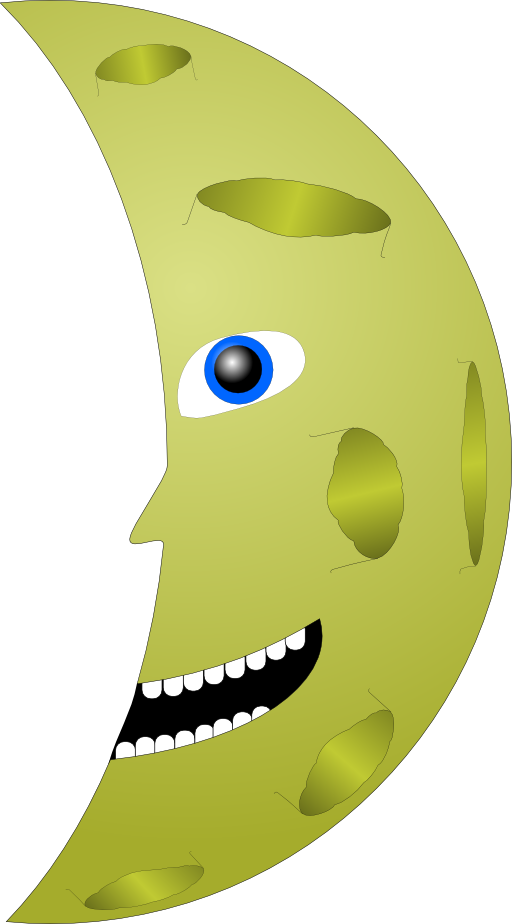 Man On The Moon - Clip Art (566x800)