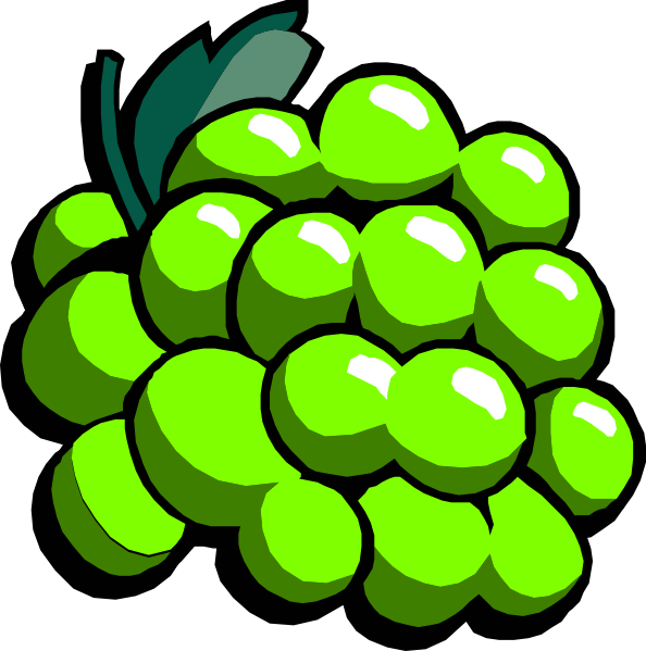 Grape Wine Clip Art - Green Clipart (594x599)