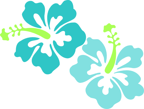 Hawaiian Clip Art Background - Hibiscus Clip Art (600x455)