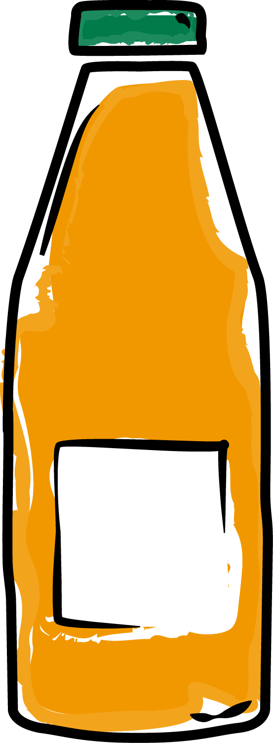 Orange Juice - Orange Juice Bottle Clipart (553x1504)