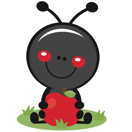 Ant With Apple Svg Scrapbook Cut File Cute Clipart - Cute Ant (432x432)