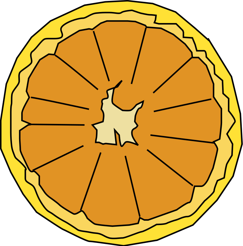 Orange Fruit Free Stock Photo Illustration Of An Orange - Custom Grapefruit Shower Curtain (1268x1280)