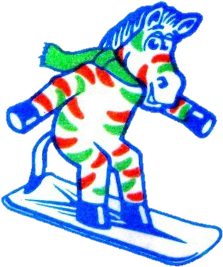 Snowboarder Clip Art - Fruit Stripe Gum Zebra (337x400)