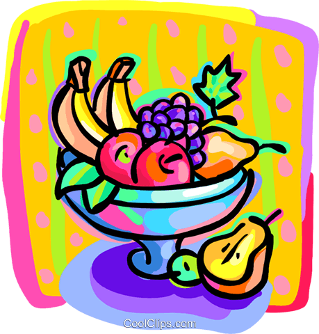 Bowl Of Fruit Royalty Free Vector Clip Art Illustration - Clip Art (459x480)