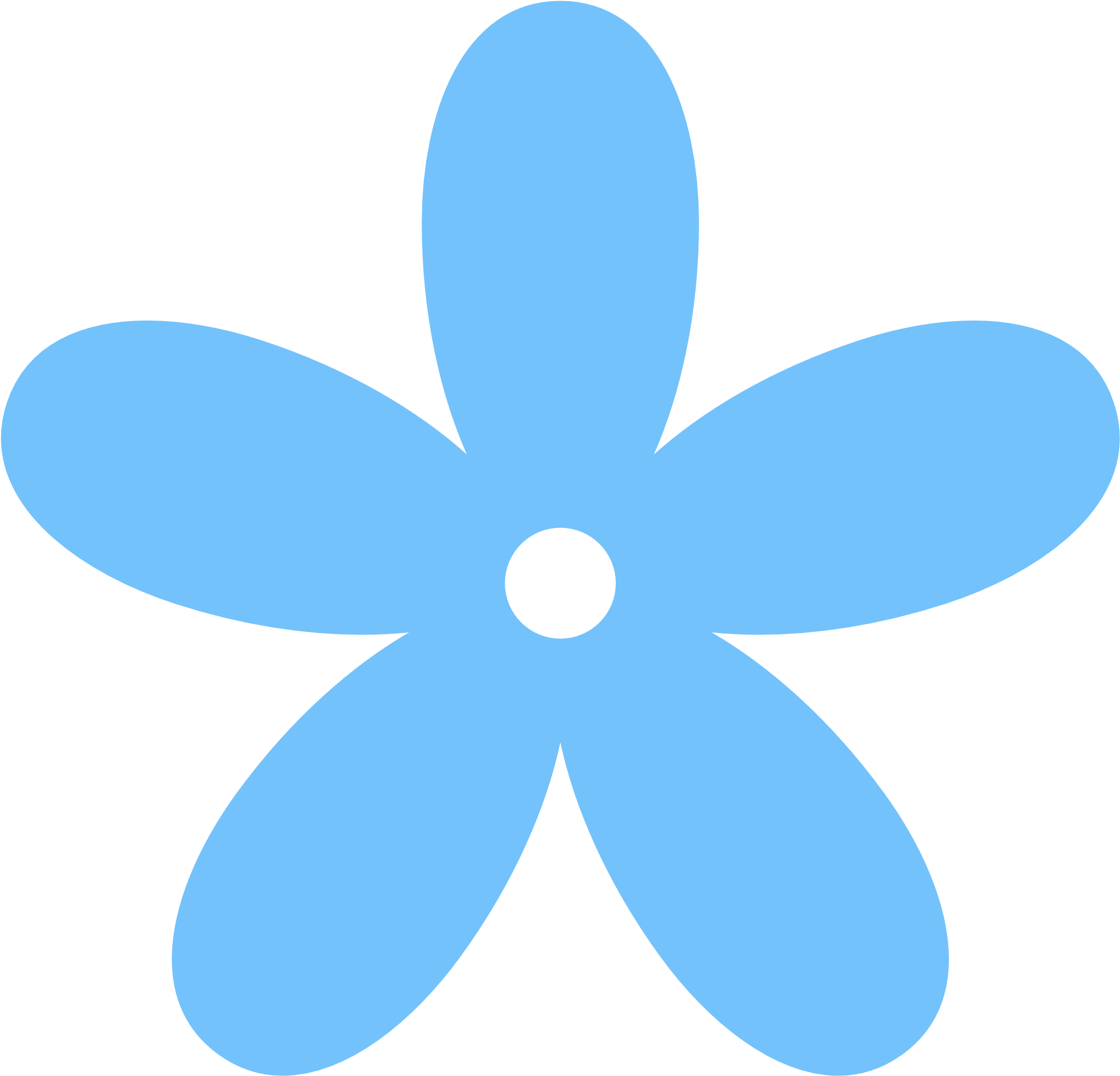 Twisty Balloon Clipart - Light Blue Flower Clip Art (1969x1952)