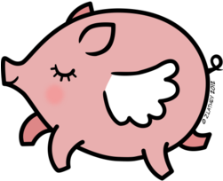 Cartoon Flying Pig - Pigs Fly (674x518)