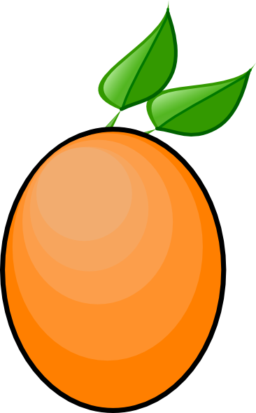 Mango Films Logo Clip Art - Mango Orange Clipart (366x590)