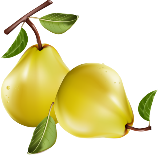 Pear Clip Art The Cliparts - Fruit Clipart Png (640x631)