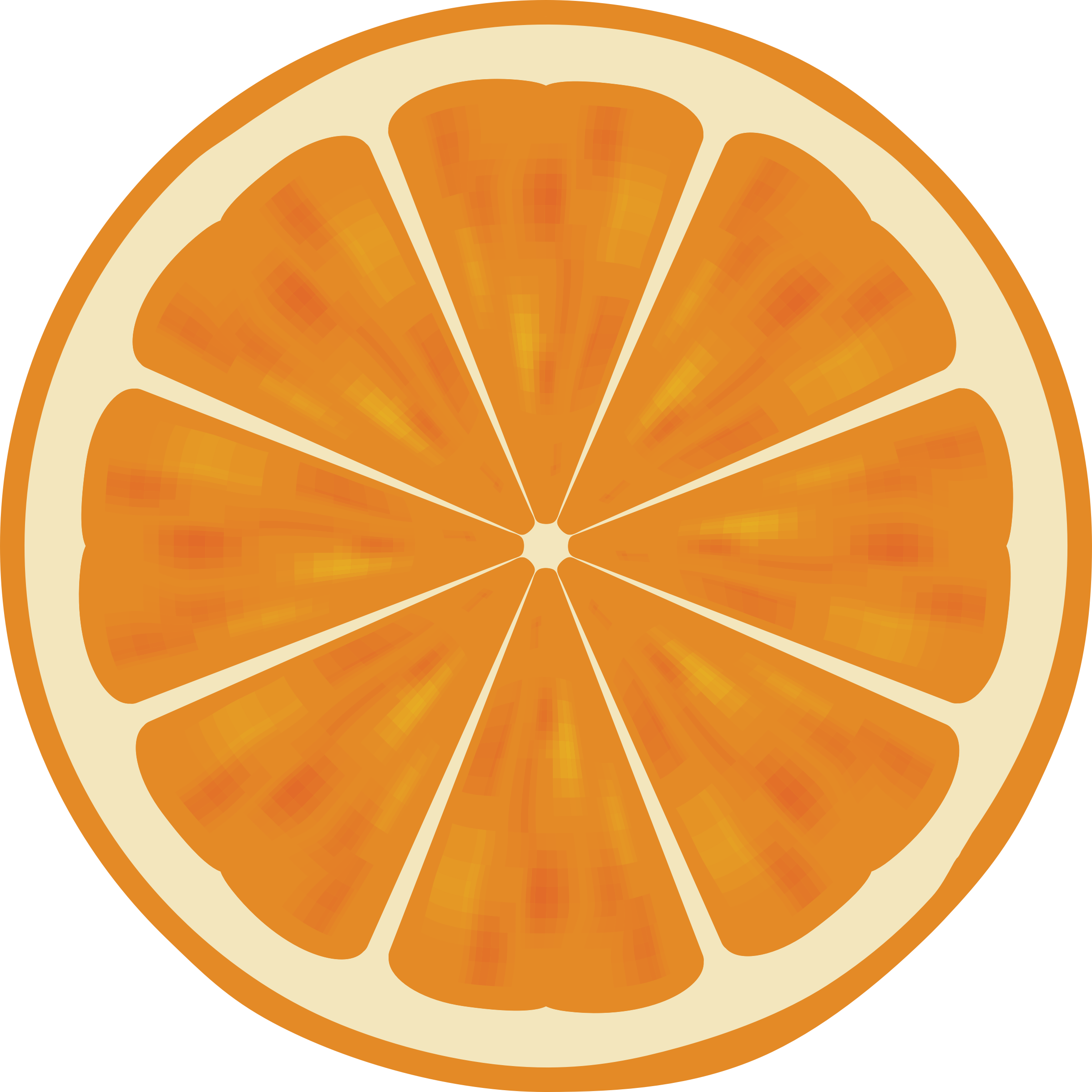 Big Image - Clip Art Orange Slice (2400x2400)