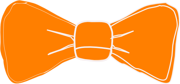 Orange Bow Tie Clip Art - Orange Bow Tie Vector (600x280)