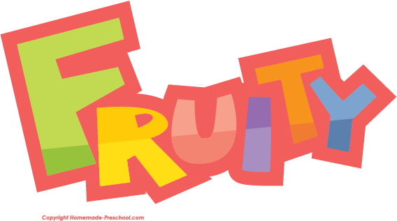 Home Free Clipart Fruit Fruity Word - Fruit Word Png (568x317)