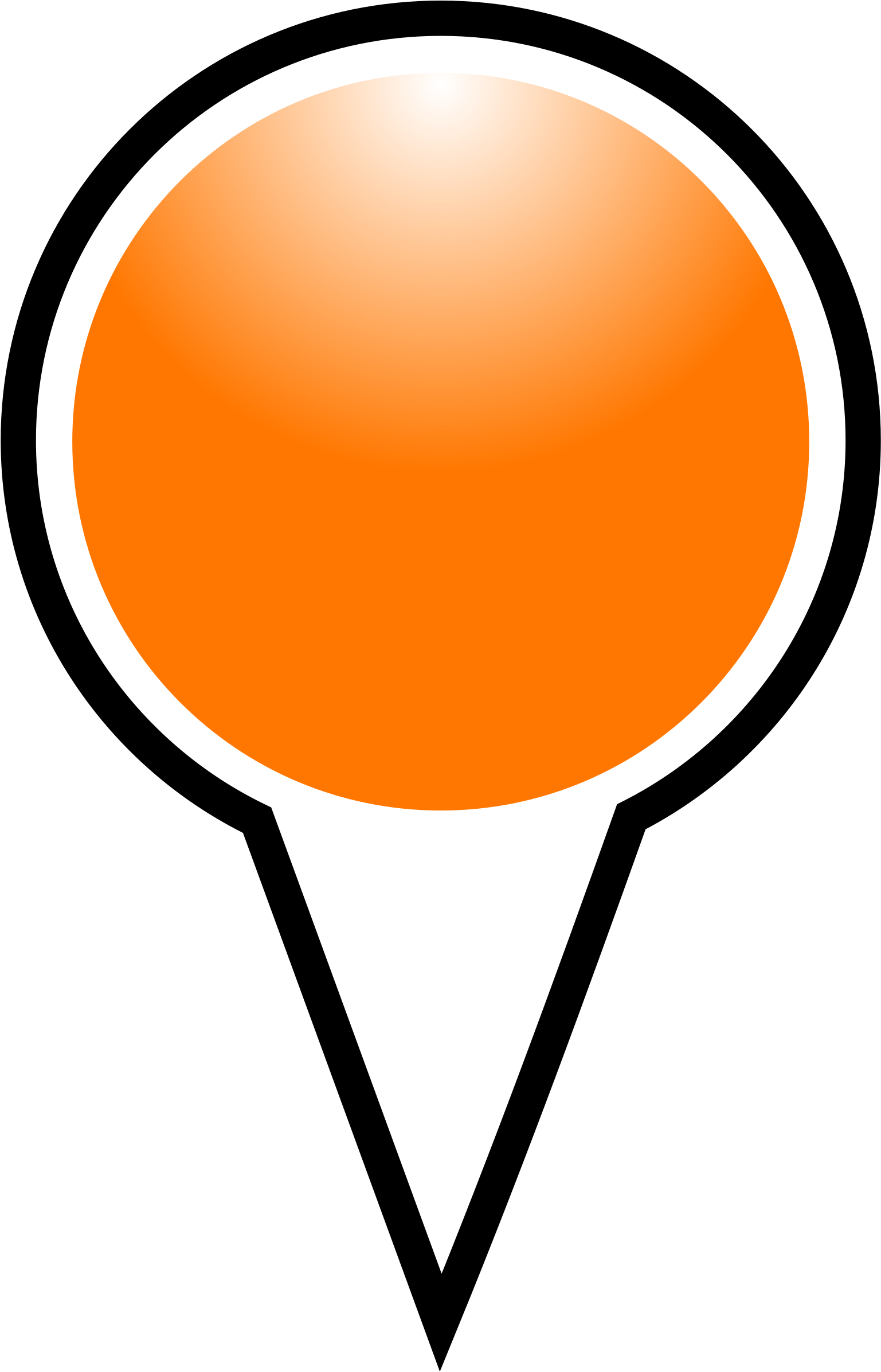 Squat Marker Orange Png Images - Push Pin Logos Png (1538x2400)