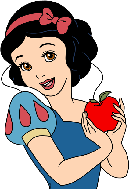 Snow - Snow White And Apple Clipart (450x628)
