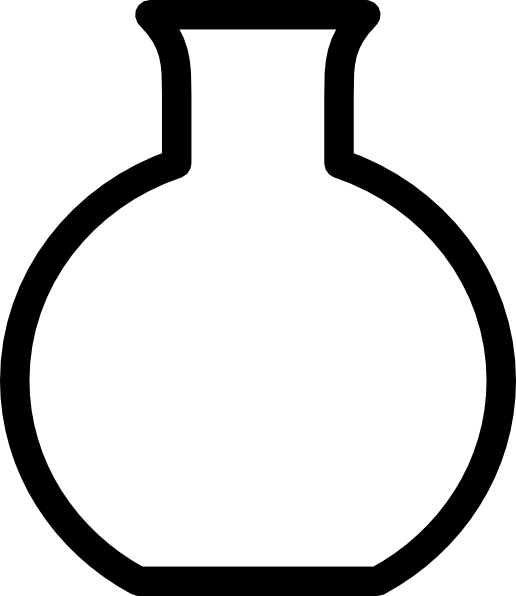 Flask Clipart Flask Clip Art At Clker Vector Clip Art - Coloring Page Flask (516x596)