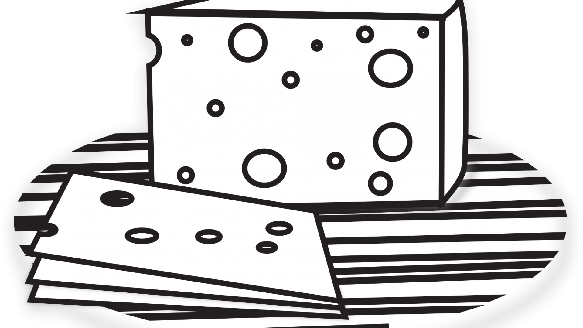 Cheese Coloring Page Free To Print For Toddler Printable - Cheese Clipart Black And White - (1920x1080) Png Clipart Download Cheese Coloring Page Free To Print For Toddler Printable - Cheese Clipart Black And White - (1920x1080) Png Clipart Download