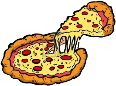 Pizza Cartoon - Pizza Clipart (500x396)