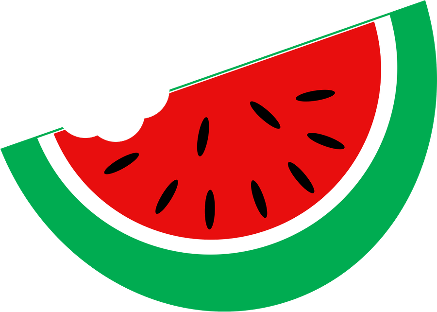 As Watermelon Clipart Black And White, Cute Watermelon - Melancia Turma Da Monica (900x642)
