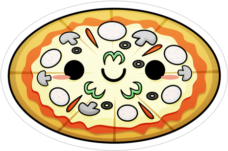 Pizza Transparent Png Sticker - Food (490x317)