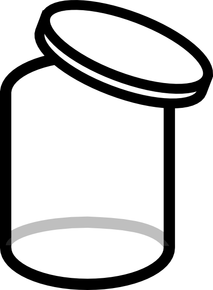 Lid Black And White Clip Art - Lid Black And White Clip Art (438x597)