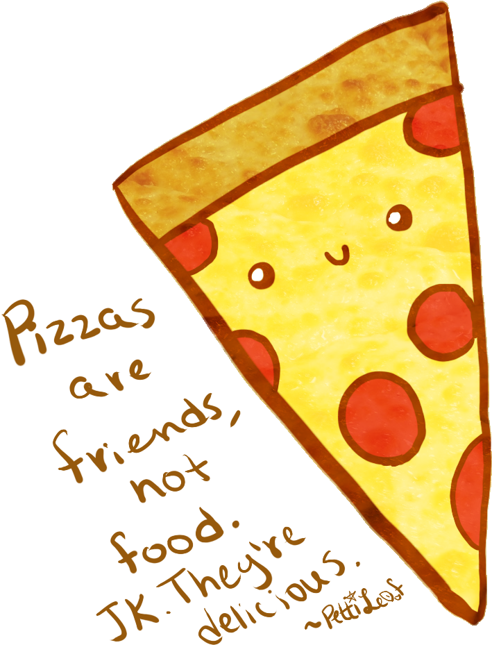 Pizzas Are Delicious By Pettileaf On Deviantart - Kawaii Pizza (1000x1000)