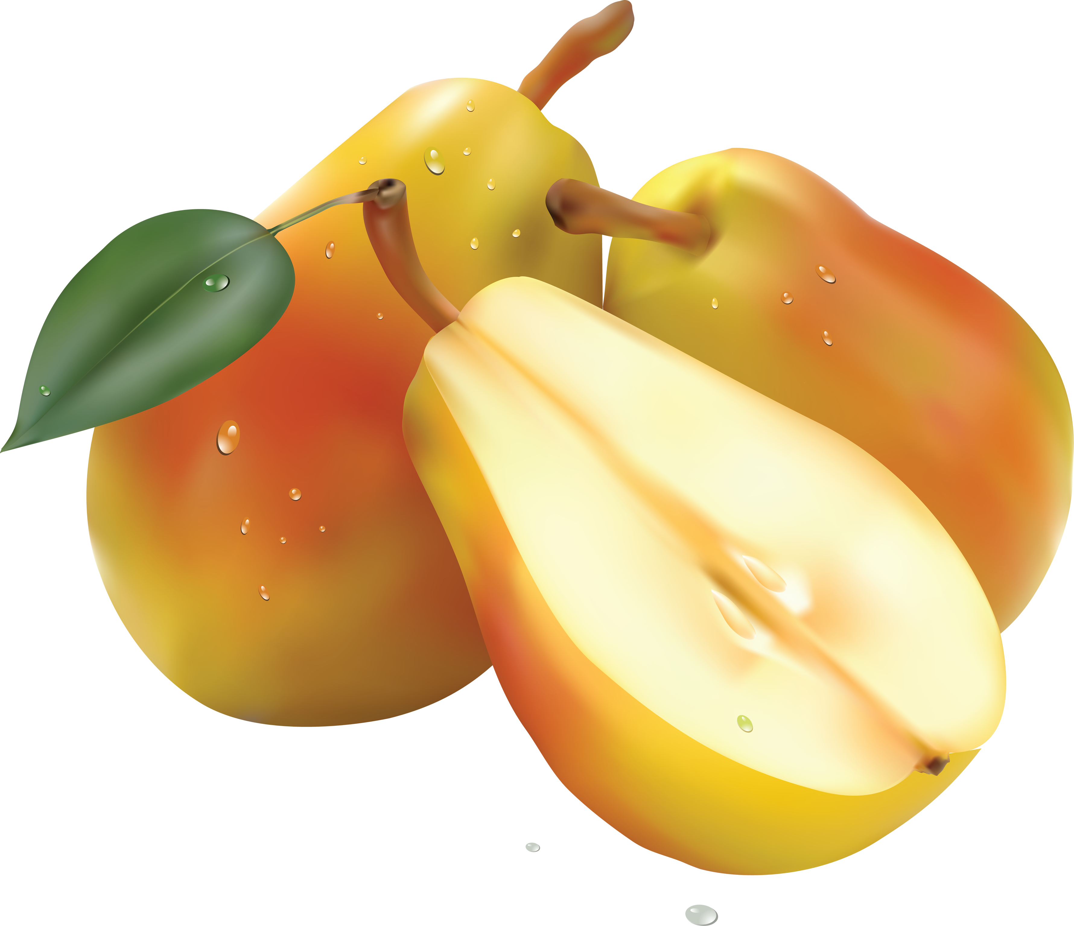 Cartoon Pear Clipart - Pear Png (3560x3070)