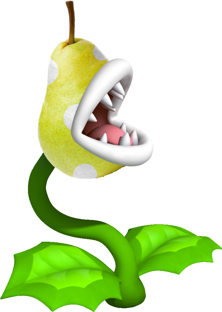 Pear-anha Plant By Luigicat11 - Mario Venus Fly Trap (739x1063)