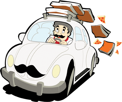 Mr Moto Pizza House Car Delivery - Mr Moto Pizza House Car Delivery (425x357)