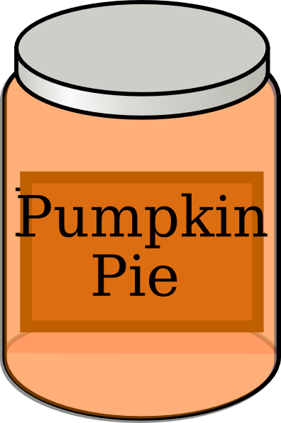 Pumpkin Pie Jar Clip Art - Jar Clip Art (396x596)