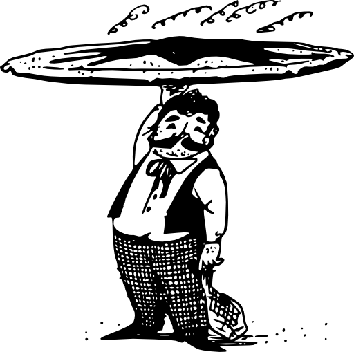 Pizza Waiter Without Menues - Pizza Clip Art (512x509)