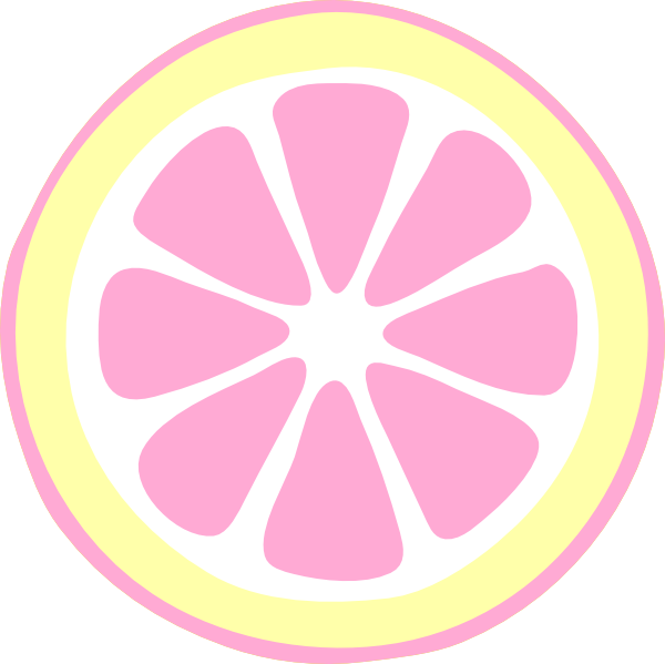 Pink Lemon Slice Clipart (600x599)