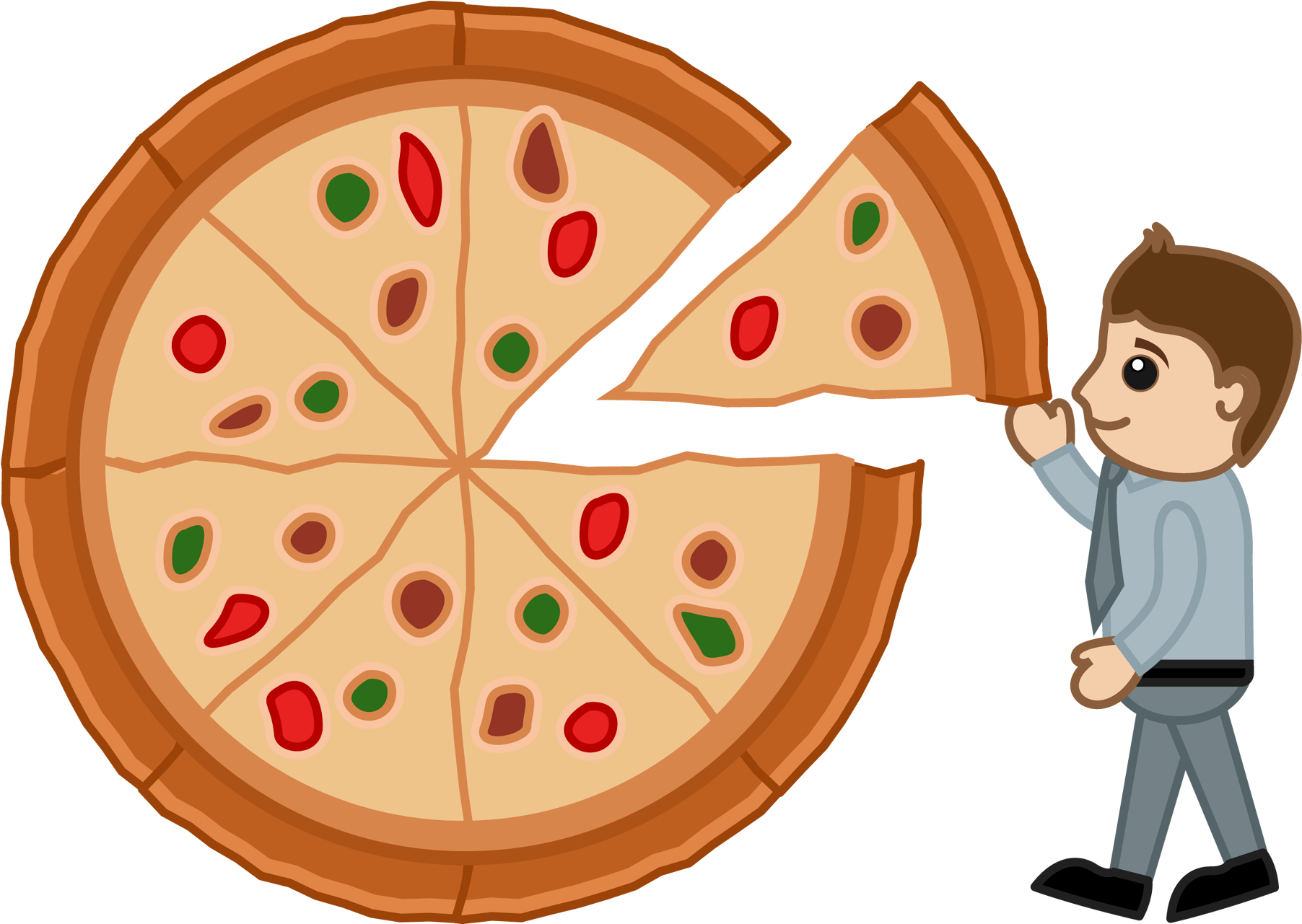 Pizza Junk Food Cartoon Royalty-free - Pizza Junk Food Cartoon Royalty-free (2000x2000)