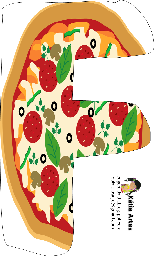 Alfabeto De Pizza - Pizza (639x1059)