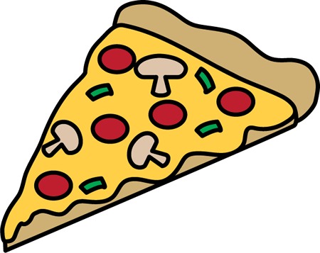 Pizza Slice - Cheese Pizza Clipart (450x357)