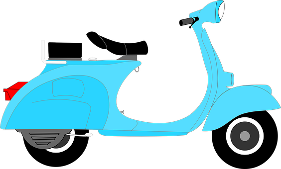 Scooter Transportation Driving Delivery Tr - Clipart Images Of Scooter (564x340)