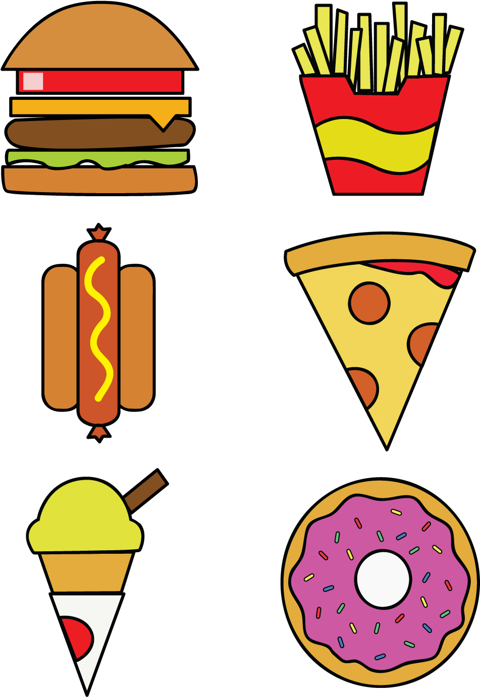 Free Fast Food Vector Graphics - Free Fast Food Vector Graphics (1200x1553)