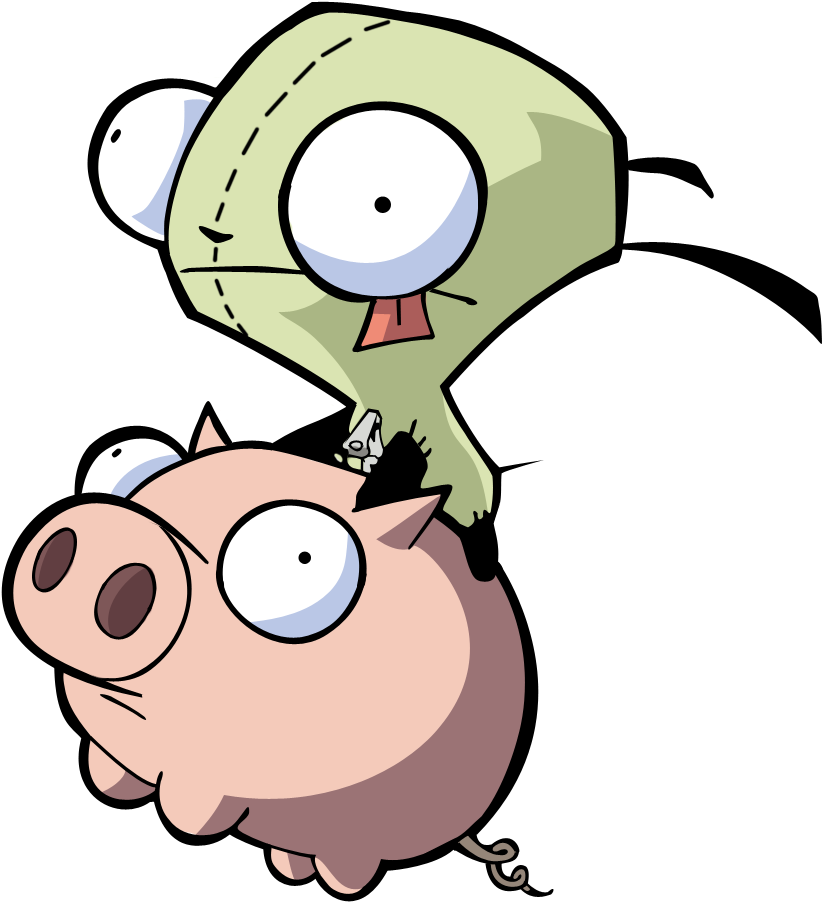 Feed The Pig - Invader Zim Gir Piggy (1048x1042)