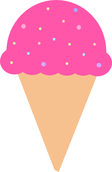 Ice Cream Cone Clip Art Free Clipartfest - Icecream Clipart Transparent Background (390x596)