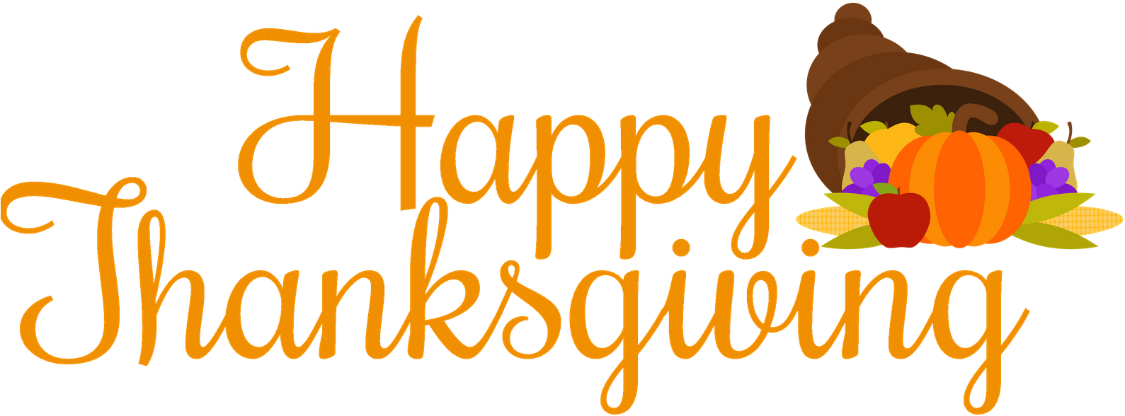 Thanksgiving Clip Art - Happy Thanksgiving Clip Art (1600x653)