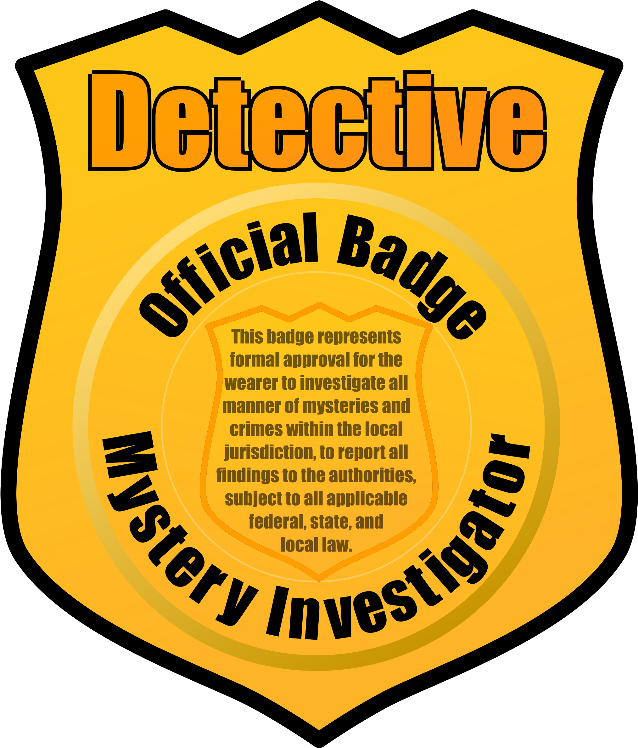 Clipart - Clipart Detective Badge (2057x2400)