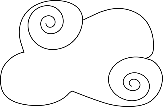 Rain Cloud Clipart Black And White Free - Mycutegraphics Cloud Black And White (550x362)