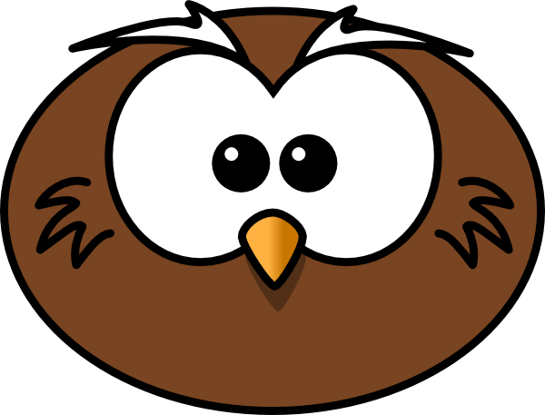 Cartoon Head Clip Art Owls - Owl Head Clipart (600x457)