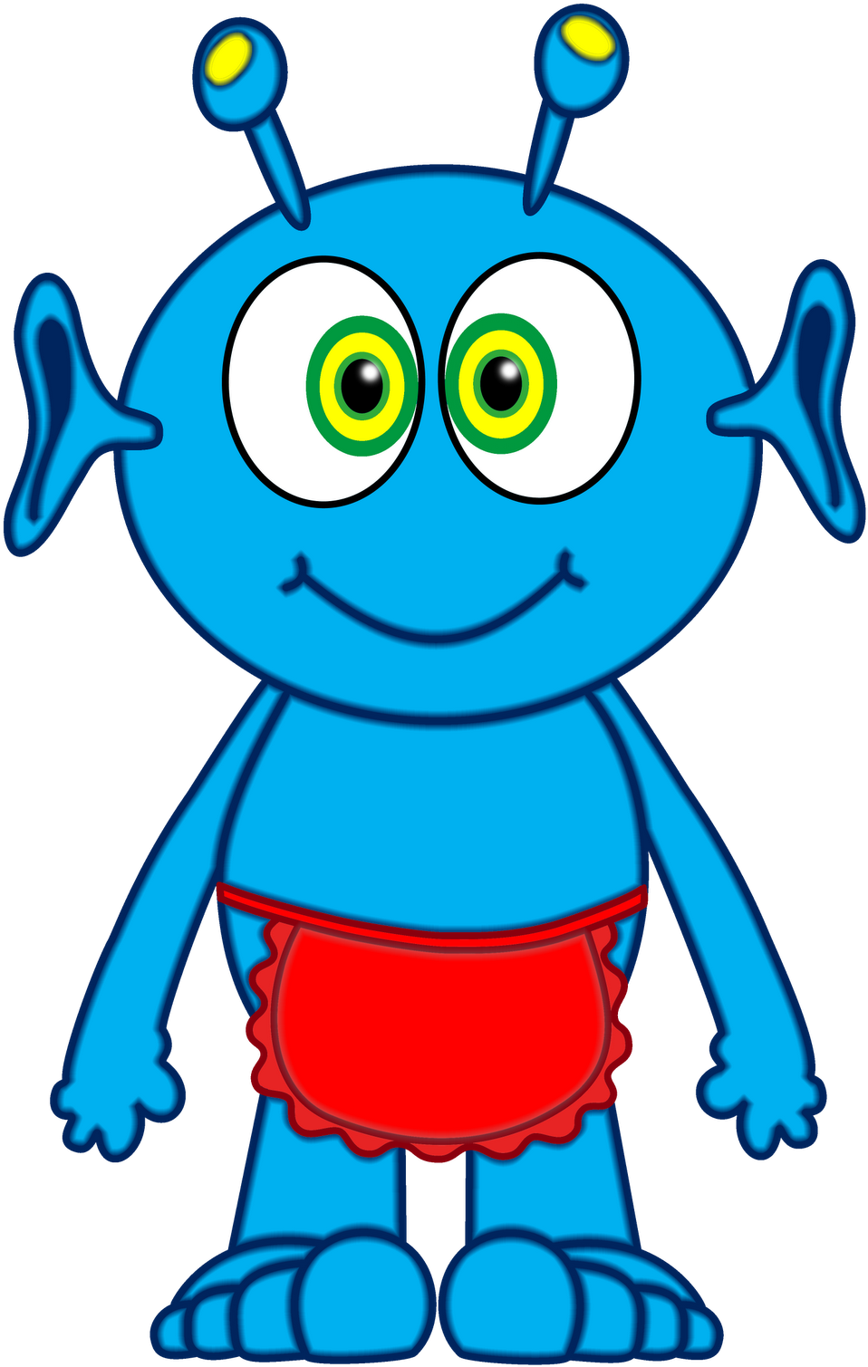 Mars Clipart Teacher - Blue Alien Clipart (1131x1600)