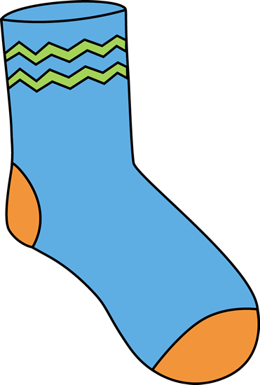 Blue Sock - Clipart Of A Sock (371x550)