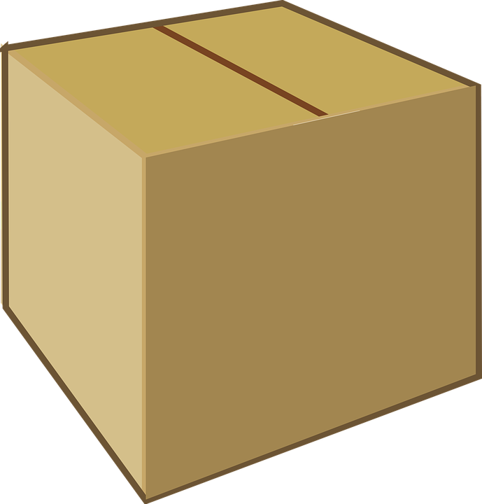 Cardboard Box Clipart Cardboard Closed Box Clip Art - Closed Cardboard Box Png (689x720)