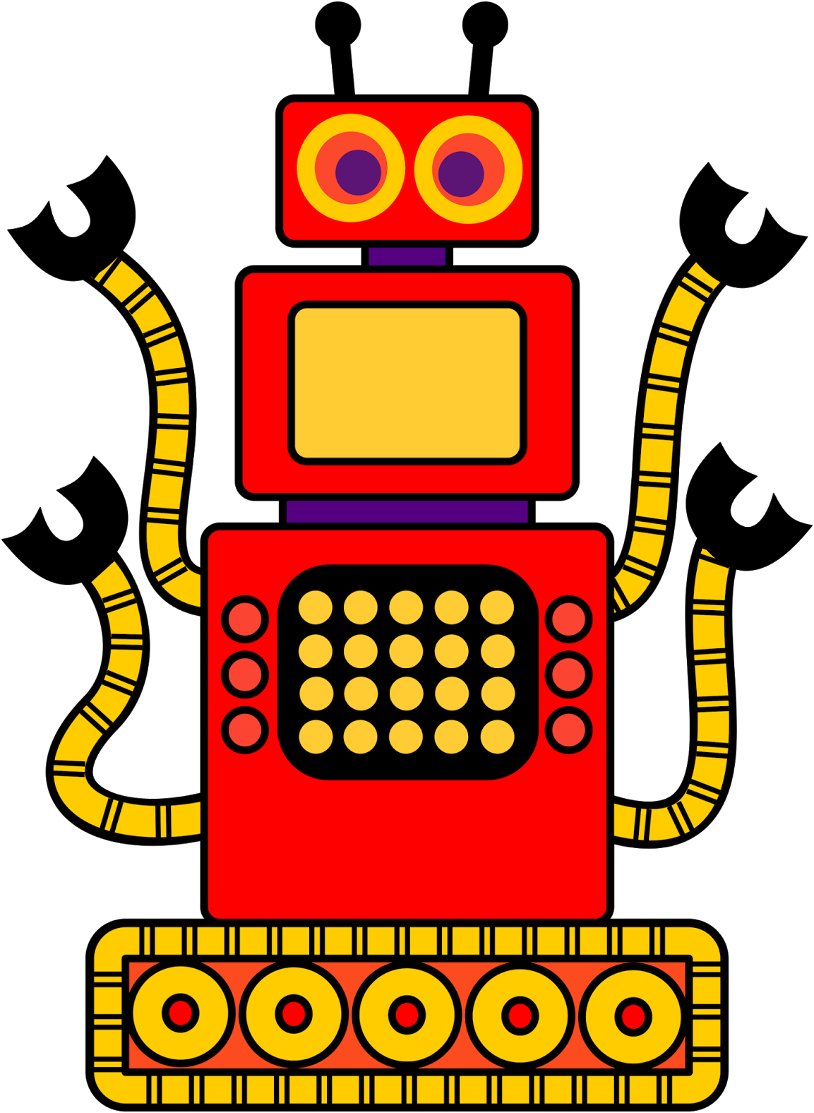 Free Robot Clip Art For Classrooms, Teachers And Parents - Acrostic Poem About Robots (1162x1600)