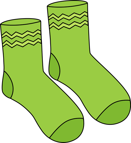 Pair Of Green Socks - Socks Clipart (504x550)