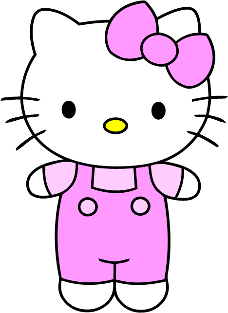 Hello Kitty Clip Art - Easy Drawing Of Cartoon (600x744)