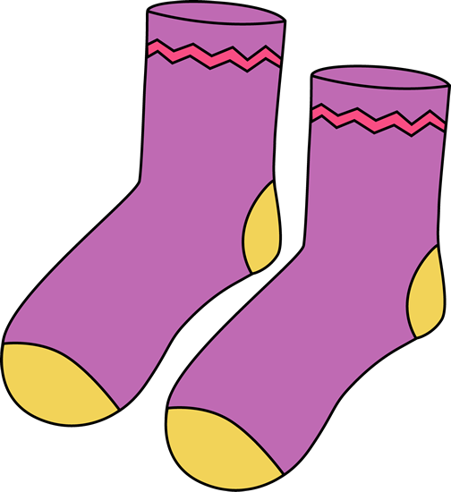 Sock - Pair Of Socks Clipart (504x550)
